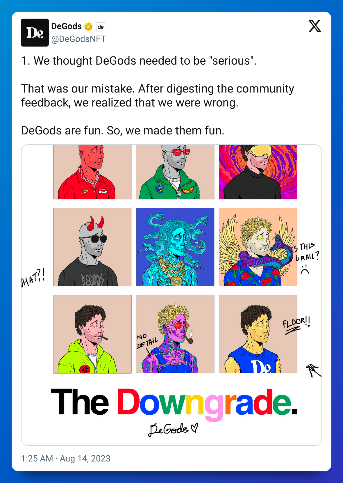 degods art downgrade